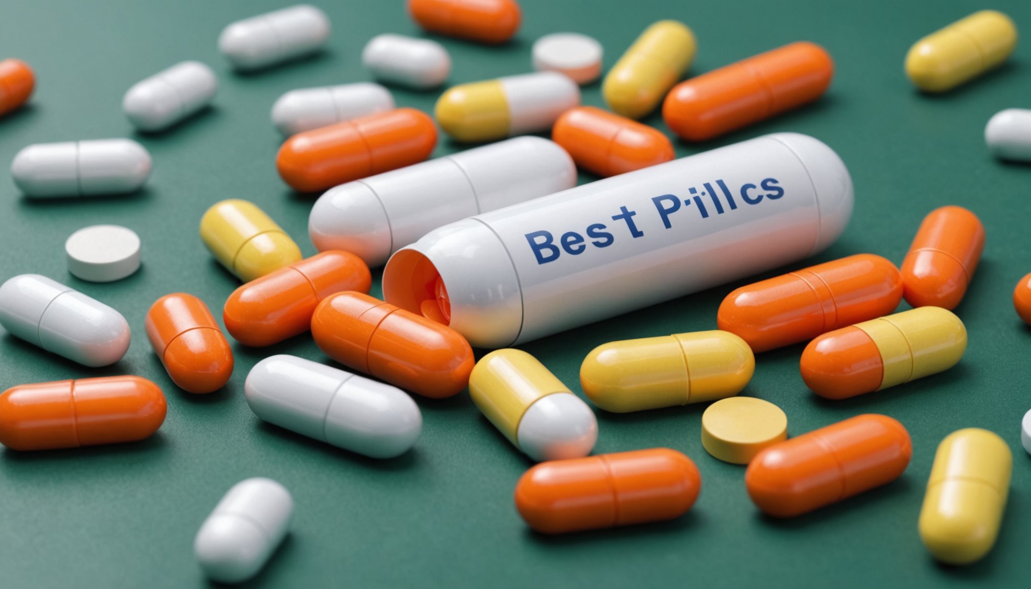 Illustration of erectile dysfunction pills with myth vs fact labels and a medical consultation context